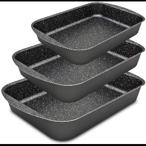3-Delige Set Aluminium Bakvormen en Braadslee met Antiaanbaklaag