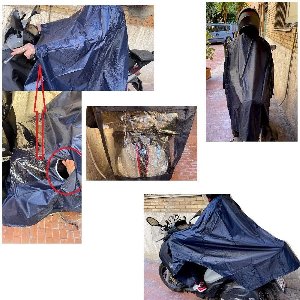 Universele Waterdichte Regenponcho met PVC Hoes – Voor Fiets, Scooter & Motor – Winddicht, Transparante Vizierkap, Ademend & Eén Maat – Beschermt Tegen Regen & Spatwater – Outdoor Mobiliteit Regenbescherming | Medahome