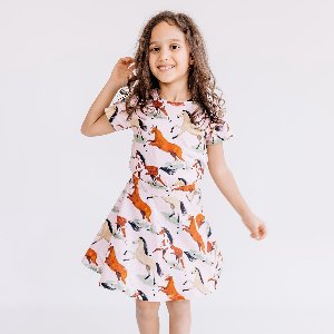 Walkiddy® Kinder T-Shirt – Meisjes – The Horses serie – Maat 98 – GOTS-gecertificeerd Biologisch Katoen