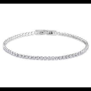 Selevie Tennisarmband Geelgoud Moissanite - tennis bracelet gold - 2mm - 16.5 cm - small