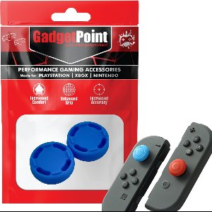 Gadgetpoint - Thumb Grips voor Nintendo Switch Joy-Con Controllers - Gaming Thumbgrips - Performance Anti-Slip Thumbsticks - Bescherming Accessoires - Cirkel - Lichtblauw