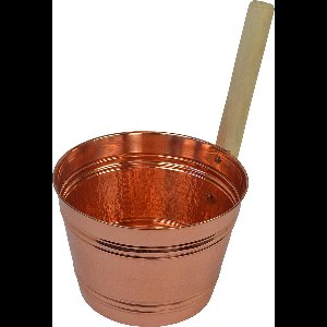 Saunia- Sauna Emmer - Koper met houten handvat - 4L