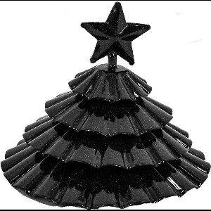 HomeBound by KY | Metalen kerstboom zwart | 3x12x10,5cm | kerst decoratie | kerstboompje