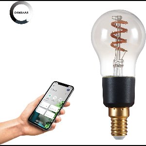 EGLO connect.z Smart LED Lamp - E14 - Ø 4,5 cm - Smoke/Rookglas - 2000K - Dimbaar - Zigbee
