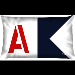 Sierkussen - Buitenkussen Seinvlag Letter A Waterafstotend Bootkussen - Multicolor - 60 Cm X 40 Cm