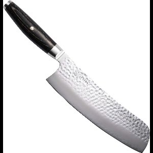 Yaxell Ketu Konata Santokumes / Koksmes 21,5 cm – SG2 Stalen Kern – Tsuchime Finish – Pakkahout Handvat