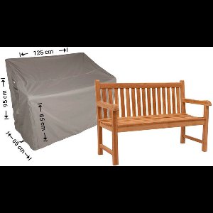 Raffles Covers Beschermhoes tuinbank - 125 x 65 H: 95 cm - RTGB125 - Waterdicht - Ademend - UV-bestendig - Elastisch rijgkoord - Beschermhoes tuinmeubelen