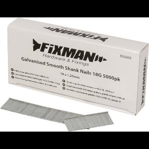 Fixman Gegalvaniseerde tacker spijkers - gladde schacht - 19 x 1,25 mm - 5000 stuks