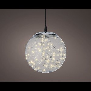 Micro LED bal | ⌀ 30 cm | 140 lampjes | Voor binnen en buiten | Transparant | Warm wit | Kerstdecoratie | 220V