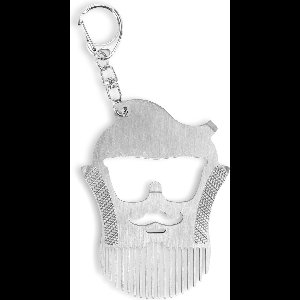 Kikkerland Beard comb tool - Pas / Creditcard tool - Baardkam - Met 6 funtionaliteiten - Cadeau voor hem