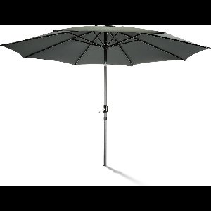 Parasol 350 cm Aluminium Kantelbaar met Beschermhoes | 8 Ribben | UPF50+ UV-bescherming | 48 mm Staander | Slingermechanisme | Waterafstotend | Stokparasol Antraciet voor Tuin & Terras