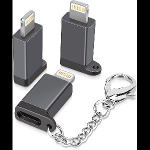 3x USB C omvormer naar geschikt voor iPhone Adapter - Opzetstuk - Converter - Gebruik je USB C kabel om je iOS 11, 12, 13, 14 op te laden