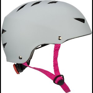Nijdam Skate Helm - Verstelbaar - Maat S - 50-54 cm - Grijs/Roze