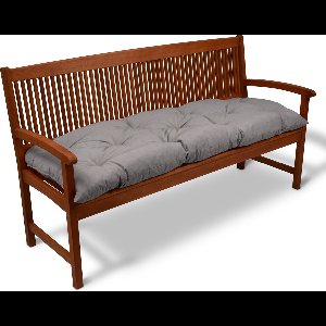 Beautissu Bankkussen Flair BK – Zitkussen Tuinkussen 180x50x8 cm licht grijs - kussen voor tuinbank