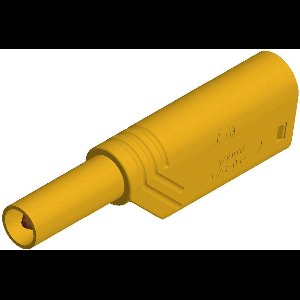 SKS Hirschmann LAS S G Veiligheids-lamelstekker, male Stekker, recht Stift-Ø: 4 mm Geel 1 stuk(s)