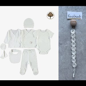 Newborn Baby Kleding Set jongens/meisjes - Fopspeenkoord cadeau - Newborn set - Babykleding - Babyshower cadeau - Kraamcadeau