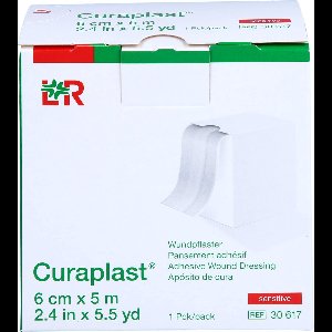 Curaplast Sensitive wondpleister 5m x 6cm 1 Rol