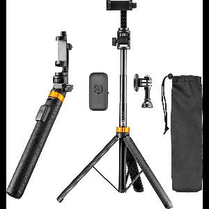Studio ME Telefoon Statief - 180 cm - Selfiestick Tripod - Action Camera Statief - Incl. Bluetooth Afstandsbediening - Tripod Smartphone
