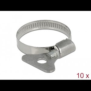 Delock Butterfly Hose Clamp 25 - 40 mm 10 pieces metal