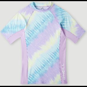 O'Neill - UV-Zwemshirt met korte mouwen voor meisjes - UPF50+ - Printed Skin - Blue Tie Dye - maat 16 (163-170CM)