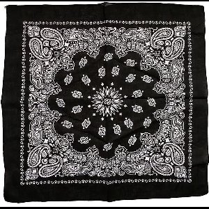 Creotime Bandana Paisley 55 X 55 Cm Zwart