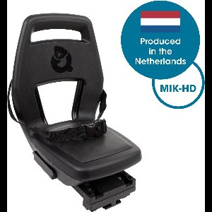 Qibbel Junior 6+ Fietsstoeltje Achter MIK HD – Midnight Black - inclusief voetbeschermingsplaten en voetsteunen