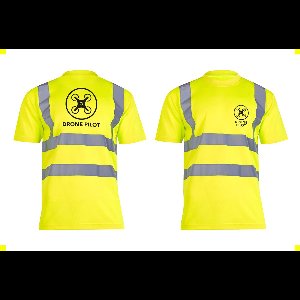 Reflecterend T-shirt Dronepiloot High visibility (UK) - Geel - Maat L