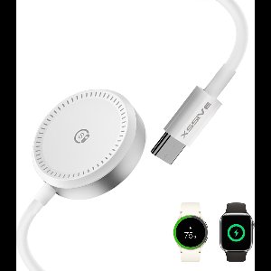 2 in 1 Draadloze Oplader geschikt voor Apple Watch 1 t/m 10 SE Ultra & Samsung Galaxy Watch 4 5 6 7 Oplaadkabel 1 Meter - Omkeerbaar Ontwerp - 1 Meter