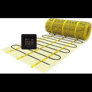 MAGNUM Mat - Set 12 m² / 1.500 Watt, Elektrische Vloerverwarming / MRC-inbouwthermostaat | Zwart
