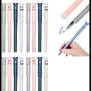 Luxe Uitgumbare ANIMAL Pennen SET VAN 16 - back to school - schrijven - uitgummen - gum - verwijderbaar