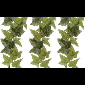 3x Groene Hedera Helix/klimop kunstplant slingers 180 cm - Kunstplanten/nepplanten - Hangplanten