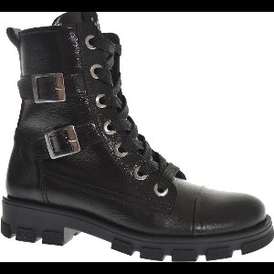 Jochie & Freaks Bindy Veterboots - Laarzen Met Veters - Meisjes - Zwart - Maat 30
