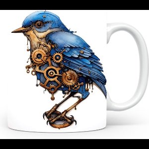 Mok met Oostelijke blauwe vogel