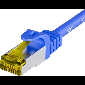 Qost - CAT7 10G internetkabel - SFTP PIMF - 10 Gbps / 500 MHz - 100% koper - RJ45 Connectoren - Patchkabel / Netwerkkabel - 0.5 meter - Blauw