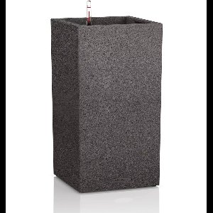 LECHUZA CANTO Stone 30 high - Plantenbak - met uitneembare binnenbak - met bewateringssysteem - ALL-IN-ONE set met LECHUZA-PON - grafietzwart