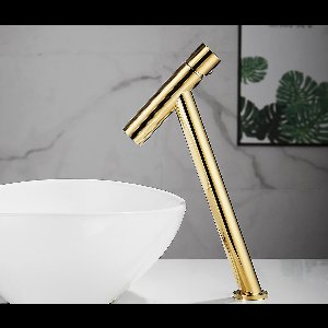 Wastafelkraan GOUD CHROOM Amante OMNITAIR