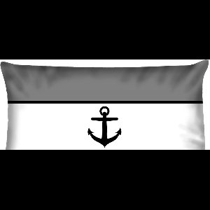 Sierkussen - Buitenkussen Men In Black Zwart Wit Grijs Bootkussen Waterafstotend 40x60cm Nederlandse Vlag Anker