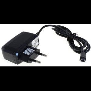 USB Mini B thuislader met vaste kabel - 2A / zwart - 1,1 meter