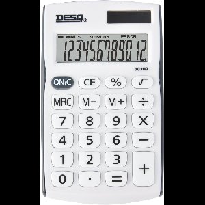 DESQ® | Mobile Rekenmachine | 12 Cijfers | Wit | New Generation