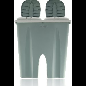 Afvalemmer 50 Liter (2x 25L) - Groene Duobin afvalbak -Afvalscheiding - Luxe Prullenbak
