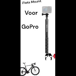 Fiets Mount Voor Gopro inclusief Selfie stick - Bike Mount for Gopro Hero - Fiets Bundle - Aluminium Fiets Mount - Selfistick - Gopro Hero 12 11 10 9 8 7 6 - Osmo Action - Fiets - Superklem - Gopro Accessoires