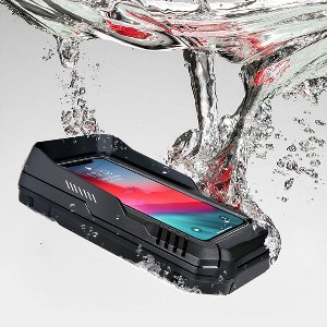 CL CHLIN® Premium 2 Waterdichte Fietshouder met Opbergruimte - Geschikt voor Smartphones (5-7 Inch) en excl. Draadloze Powerbank - kerstcadeau