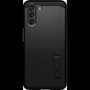 Samsung Galaxy S21 Hoesje - Spigen - Tough Armor Serie - Hard Kunststof Backcover - Zwart - Hoesje Geschikt Voor Samsung Galaxy S21