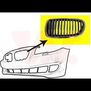 VanWezel 0617511 - Grille calandre gauche pour Bmw 5 f10/f11 de 03/2010 à 2017