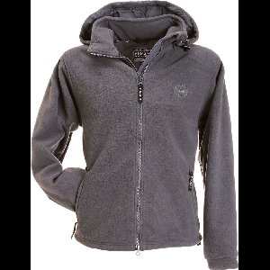 BMS Fleece Windsmoother Kapuzen-Jacke Grau-XL