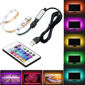 YONO Led Strip met Afstandsbediening - Usb A - RGB Verlichting - 1 Meter