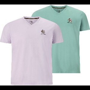 Charles Colby herren T-Shirts, Set Van 2 - 60/62 - lichtlila