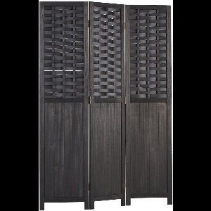 Homestyle4u Kamerscherm - 120x170 cm - Zwart - 3-delig