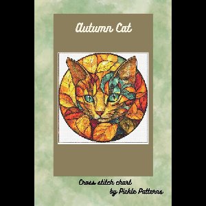 Stained Glass Animals - Autumn Cat