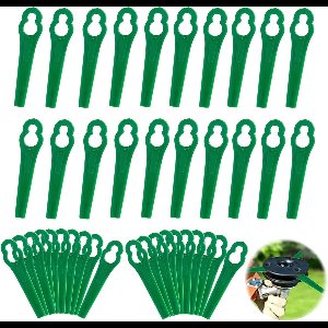 60 plastic vervangmesjes voor grastrimmers – GROEN /ean=sku ©promoballon